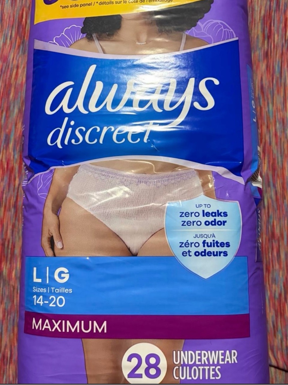 Incontinence underwear package large - Picture 1 of 1